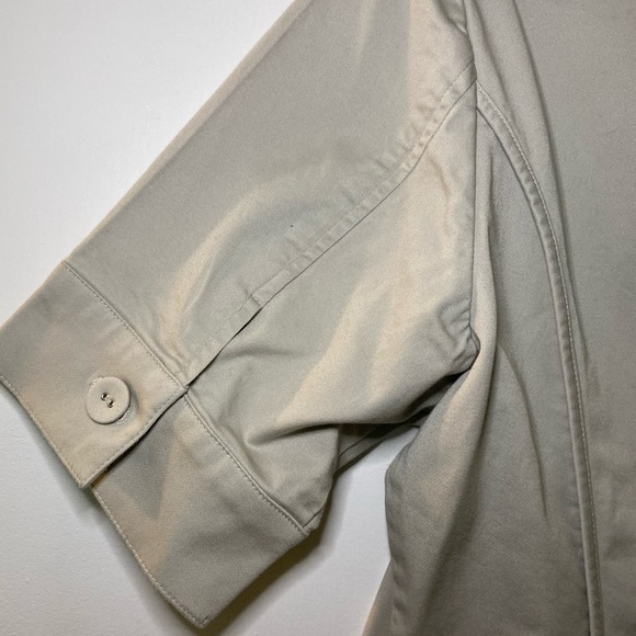 Coldwater Creek top or short sleeve jacket.  Khaki color. Size 14. - Picture 4 of 9